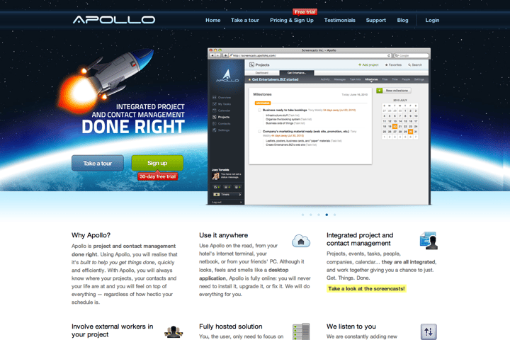 Apollo website preview