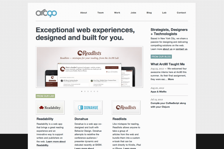 Arc90 website preview