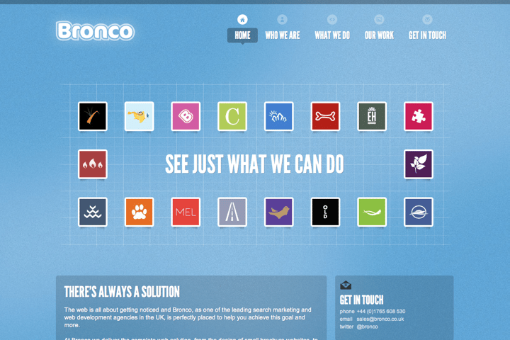 Bronco website preview
