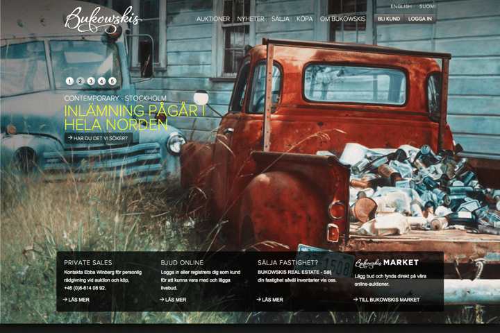 Bukowskis website preview