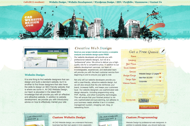 CADWebsiteDesign website preview
