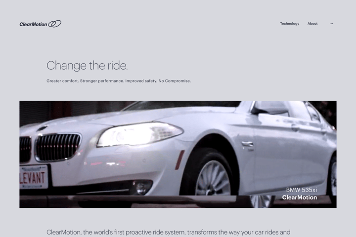 ClearMotion website preview