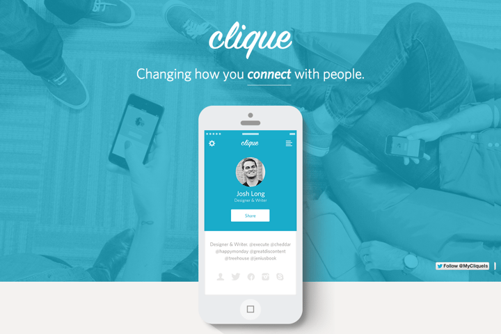 Clique website preview
