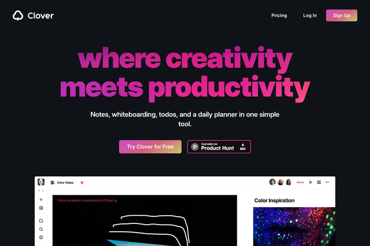 Clover website preview