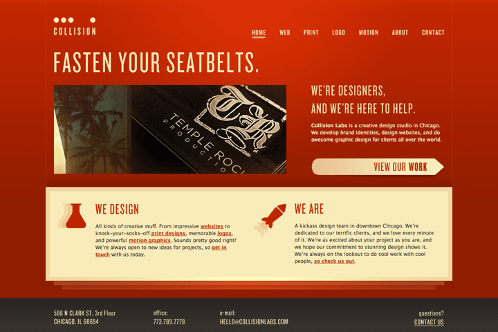 Collision website preview