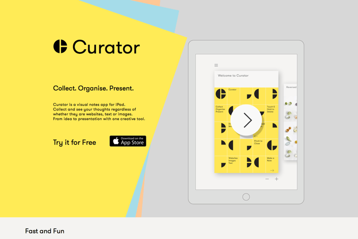 Curator website preview