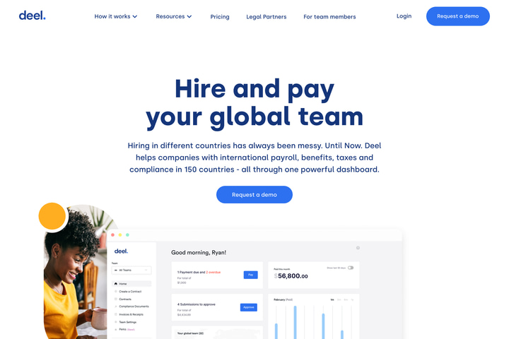 Deel website preview