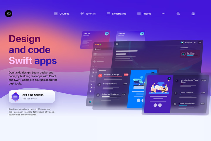Design+Code website preview