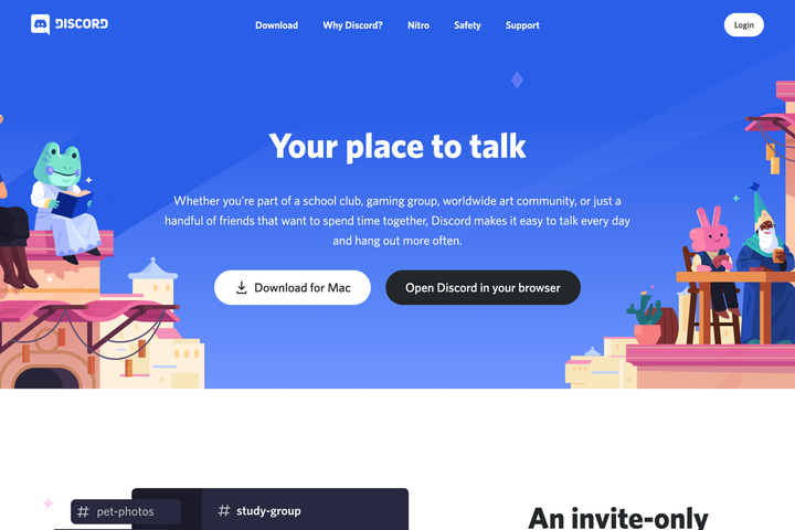 Discord website preview
