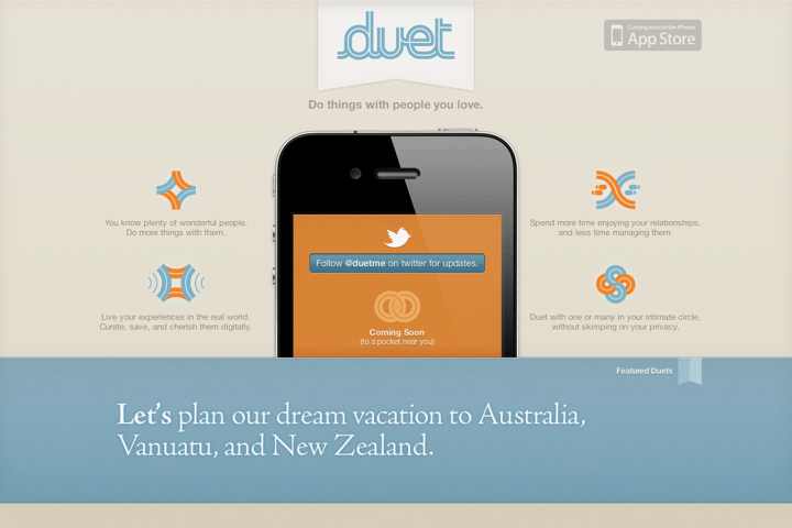 Duet website preview