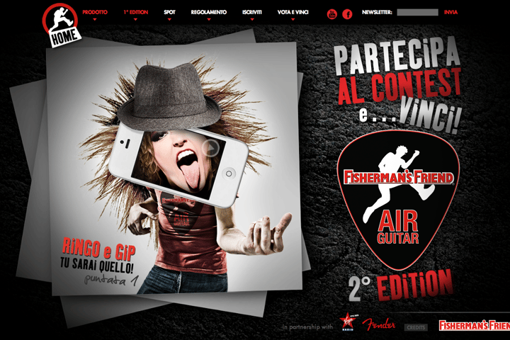 FISHERMAN’S FRIEND AIR GUITAR CONTEST website preview
