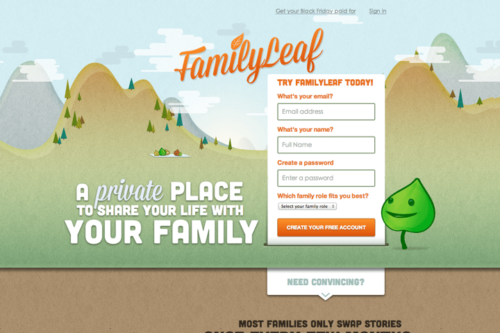 FamilyLeaf website preview