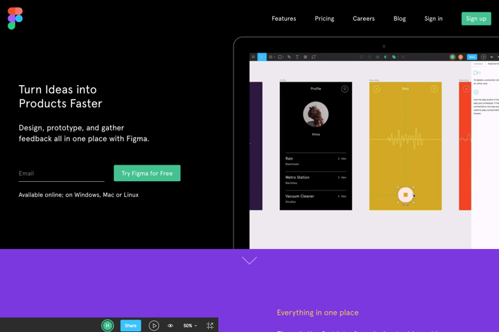 Figma website preview