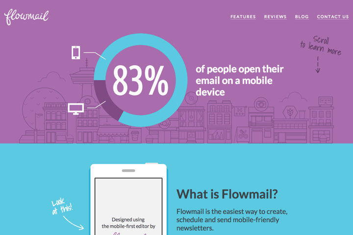 Flowmail website preview