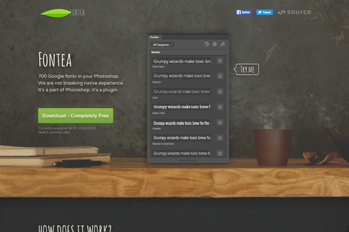 Fontea website preview