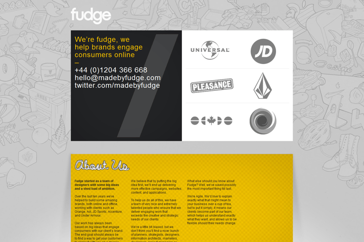 Fudge website preview