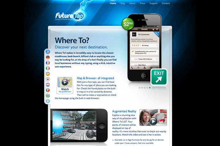 FutureTap website preview