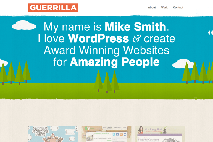 GUERRILLA website preview