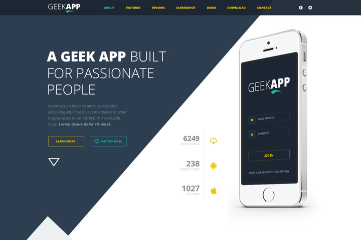 GeekApp website preview