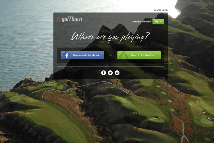 Golfburn website preview