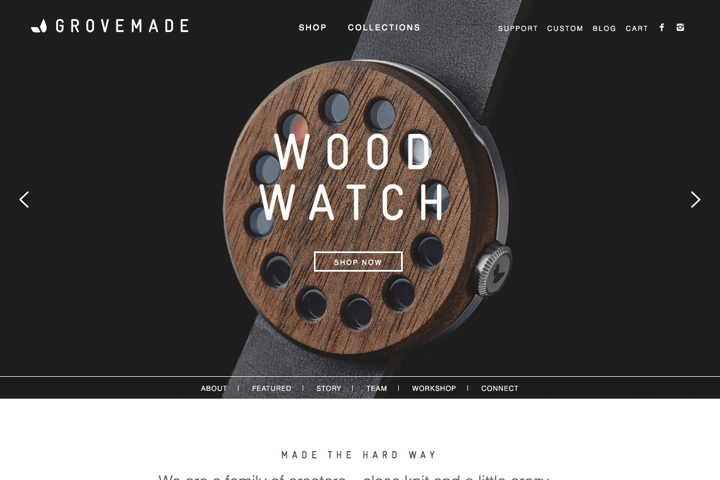Grovemade website preview