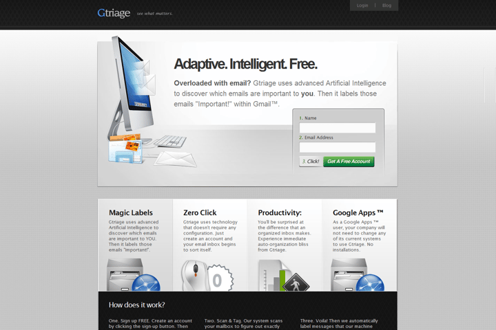 Gtriage website preview