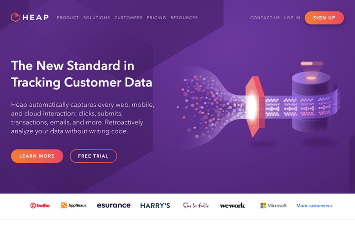 Heap website preview