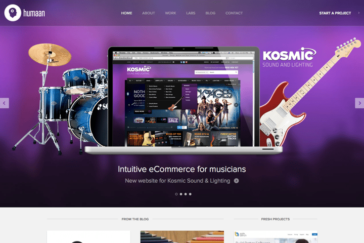 Humaan website preview
