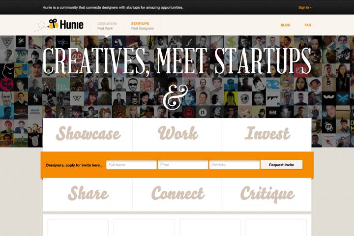 Hunie website preview