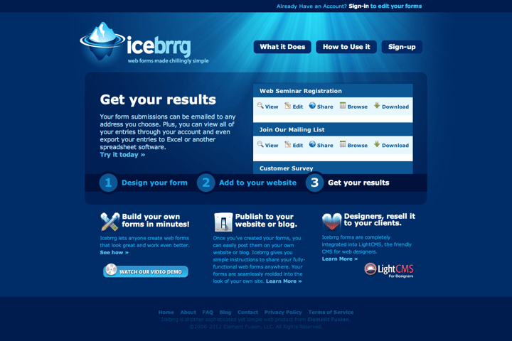 Icebrrg website preview