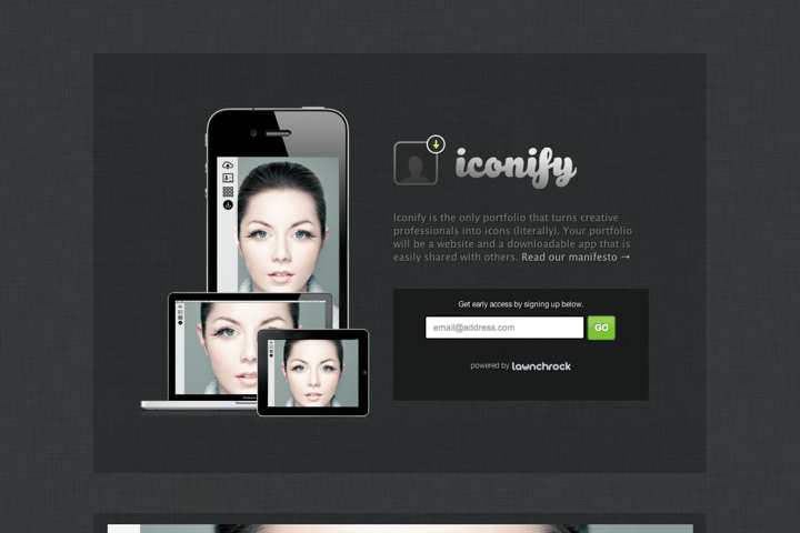 Iconify website preview