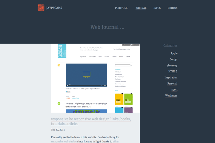 Jounal website preview