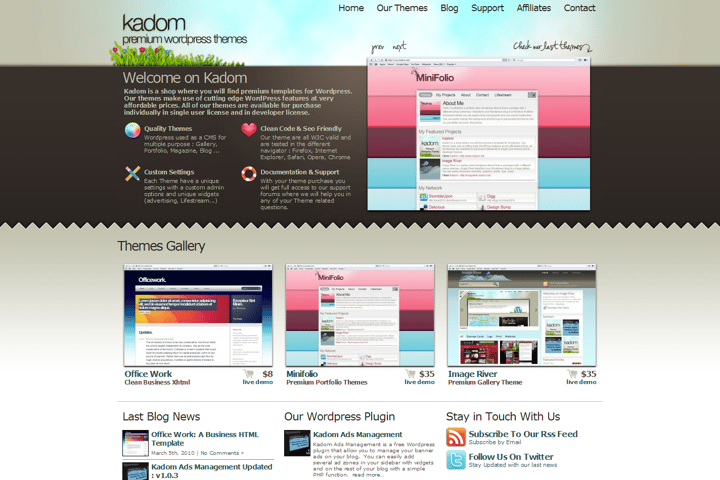 Kadom website preview