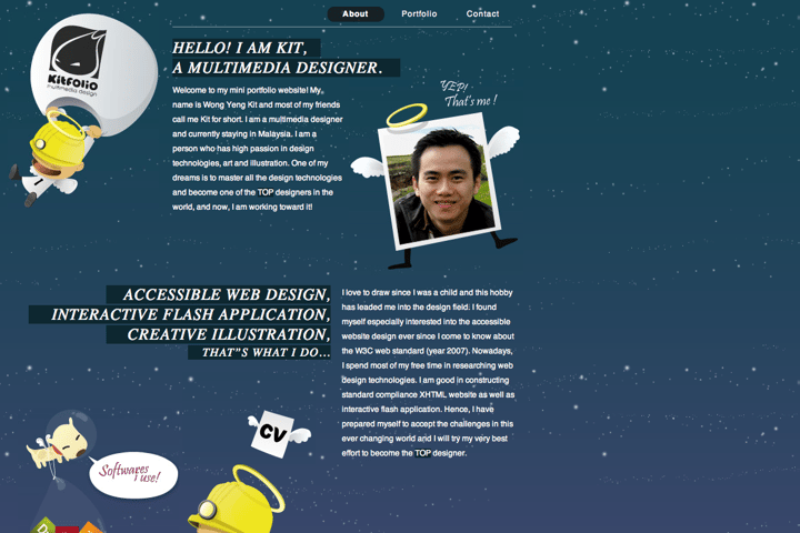 Kitfolio website preview