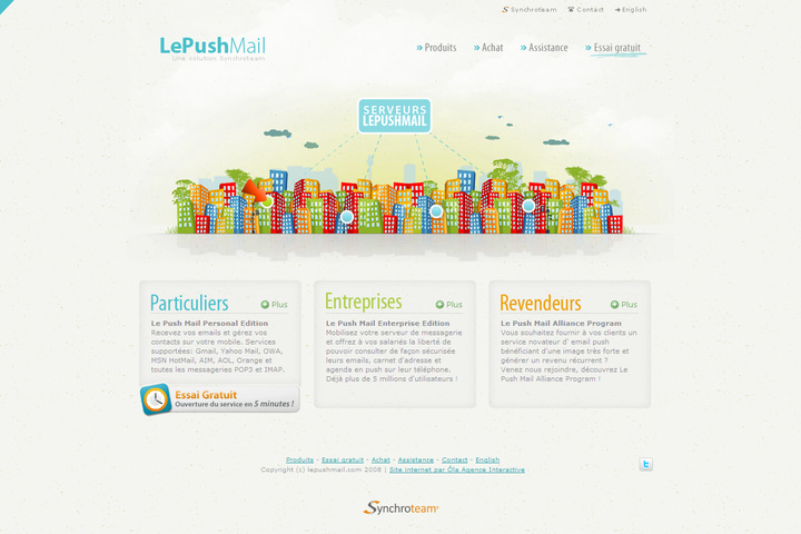 LePushMail website preview