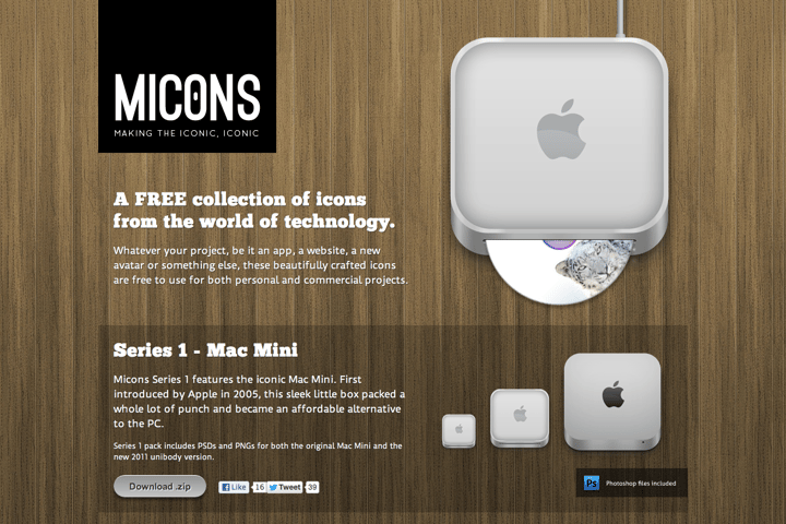 Micons website preview