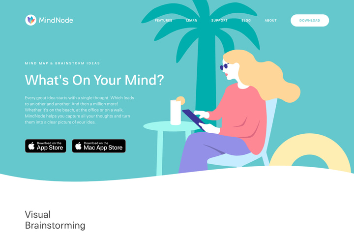MindNode website preview