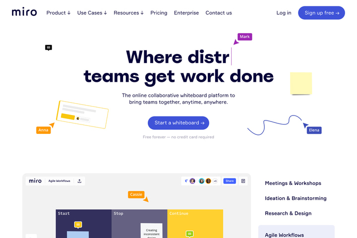 Miro website preview