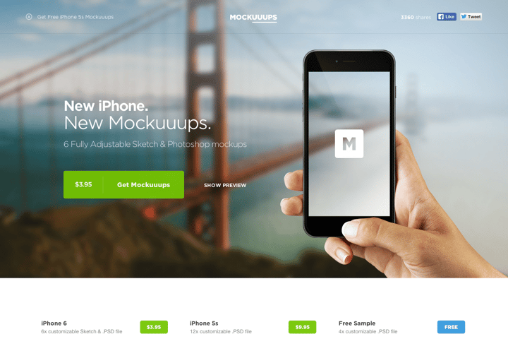 Mockuuups website preview