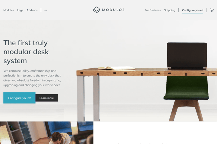 Modulos website preview