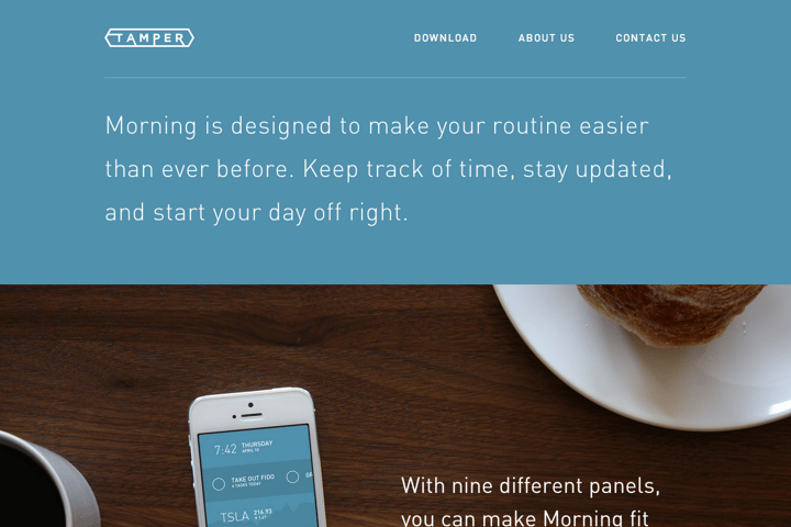Morning website preview