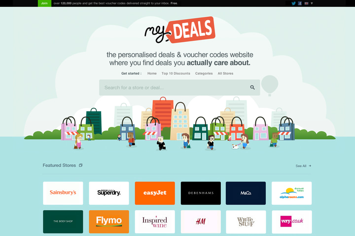 MyDeals website preview
