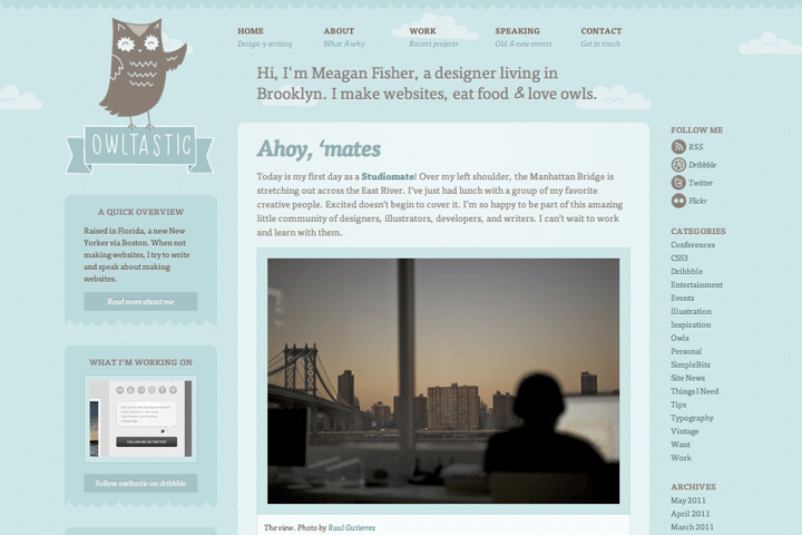 Owltastic website preview