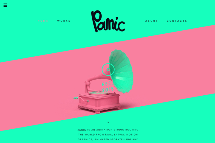PANIC website preview