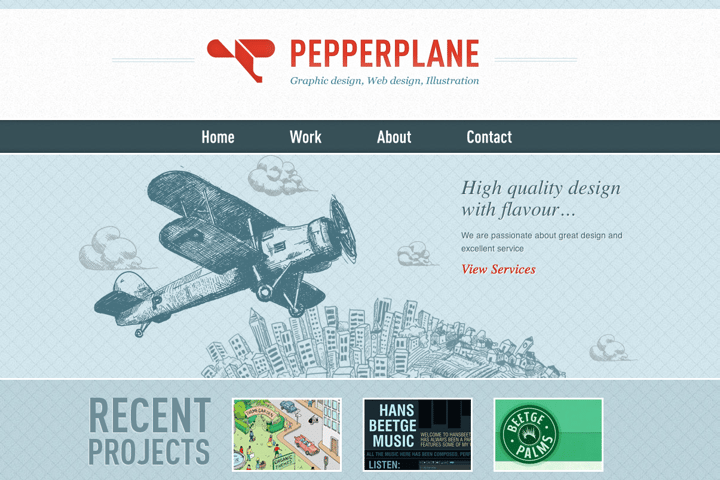 Pepperplane website preview