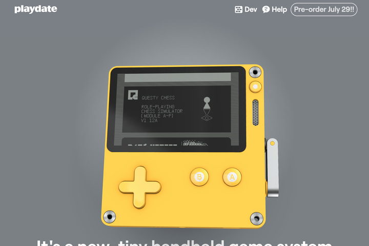 Playdate website preview