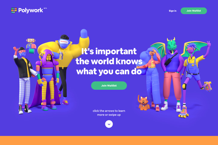Polywork website preview