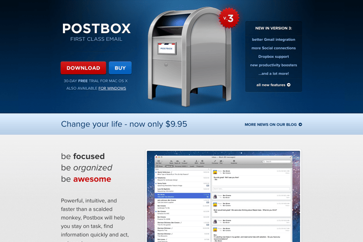 Postbox website preview