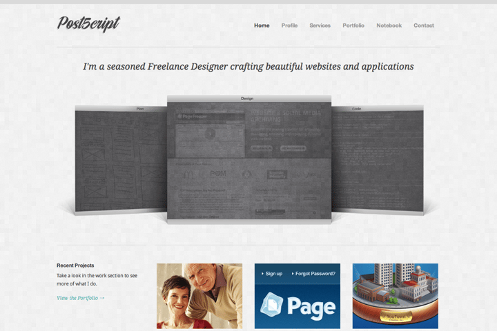 Postscript5 website preview