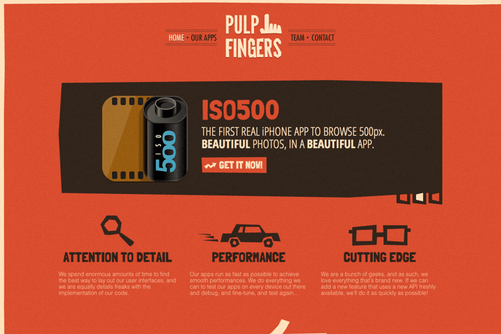 Pulpfingers website preview